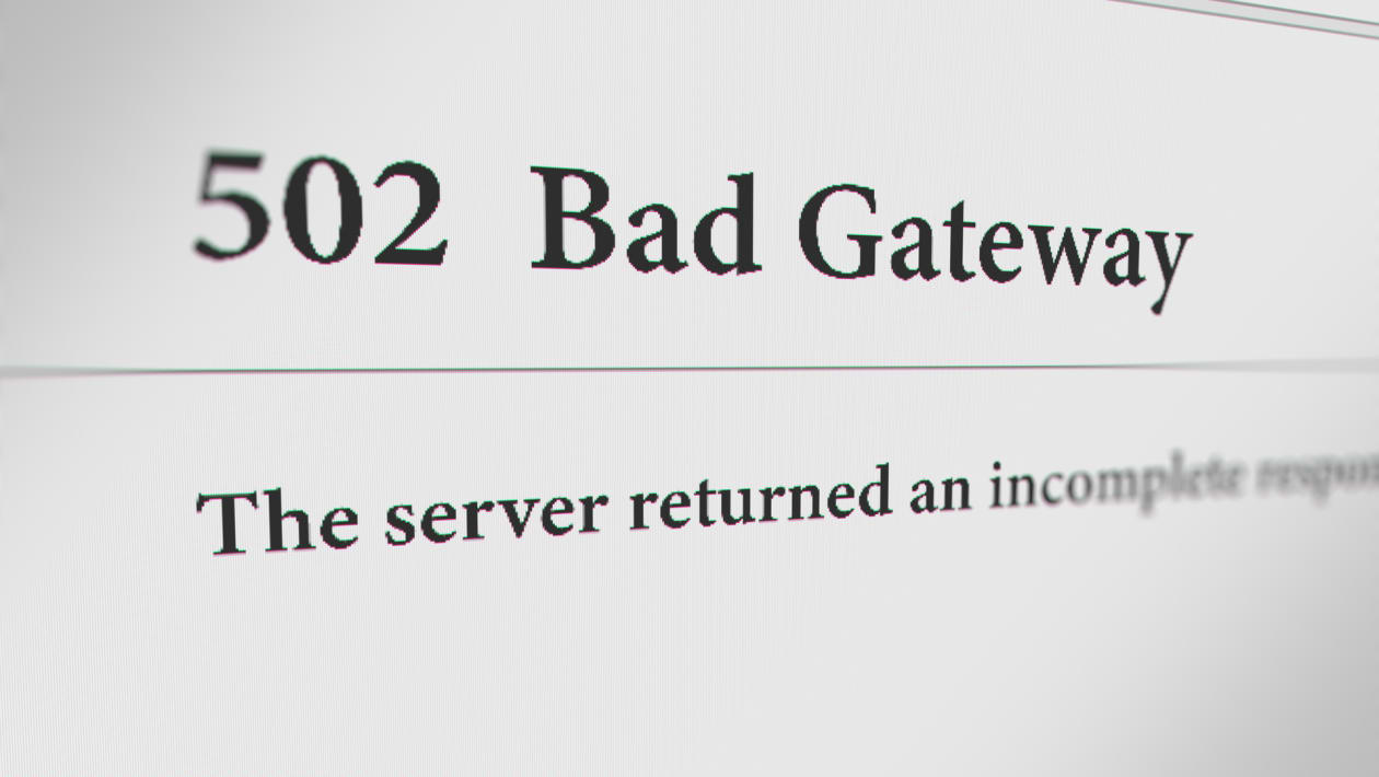 502 bad gateway