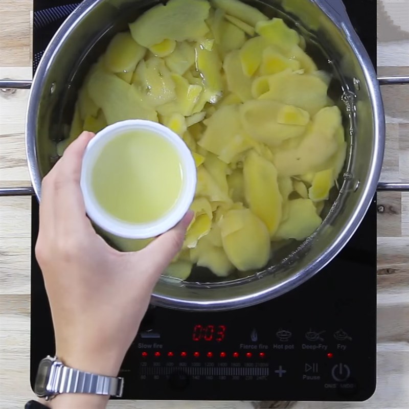 Luộc gừng lần 2